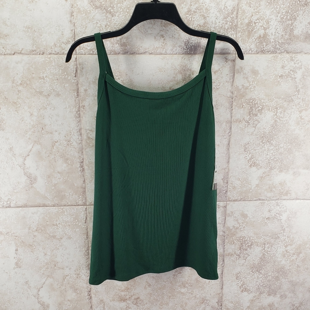 Camisole Green No Boundaries Ribbed Stretch Tank Top Cami Undershirt Sz XL 15-17